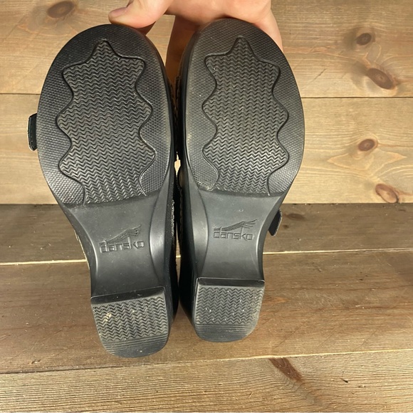 Dansko Sophie Womens size 38 shoes gray iridescent slip on wedge sandals - Picture 7 of 8